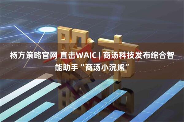杨方策略官网 直击WAIC | 商汤科技发布综合智能助手“商汤小浣熊”