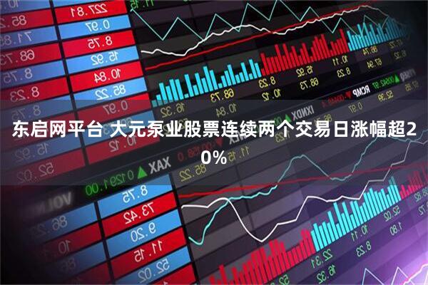 东启网平台 大元泵业股票连续两个交易日涨幅超20%